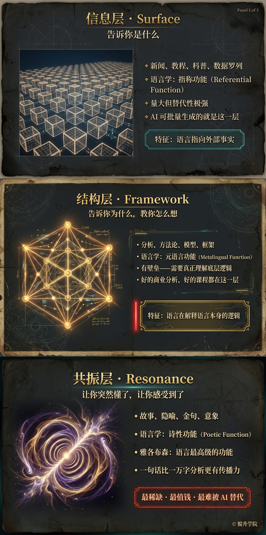 内容价值三层级 — 逐层详解信息图